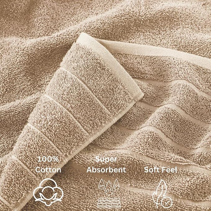 Casa Platino 100% Cotton 8 Piece Bath Towel Set - Image 5