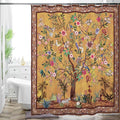 Bohemian Shower Curtain, Boho Floral Print Water Repellent Polyester Fabric by WCWahChunshowercurtains