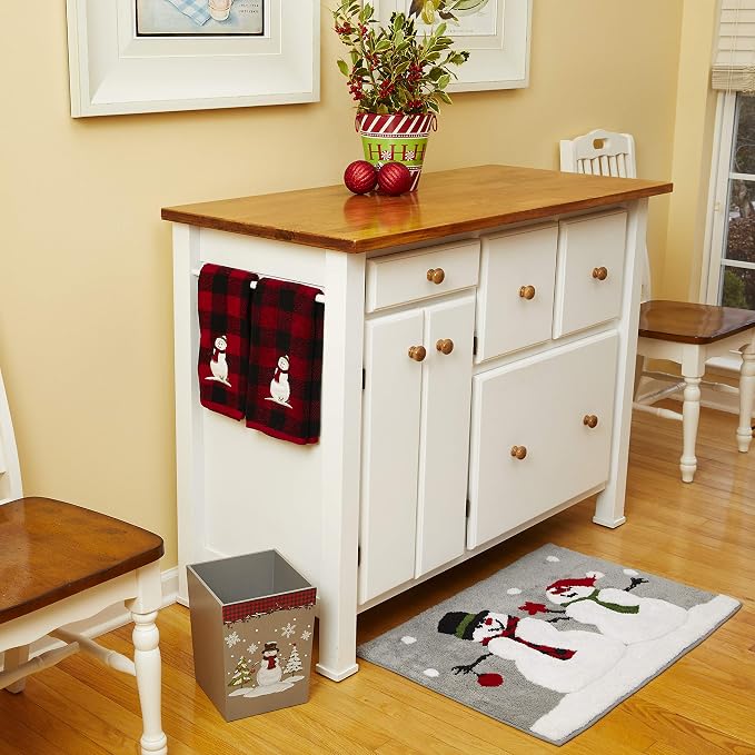 SKL Home Christmas Woodland Winter Snowman Hand Towel 2pc Set - Image 7