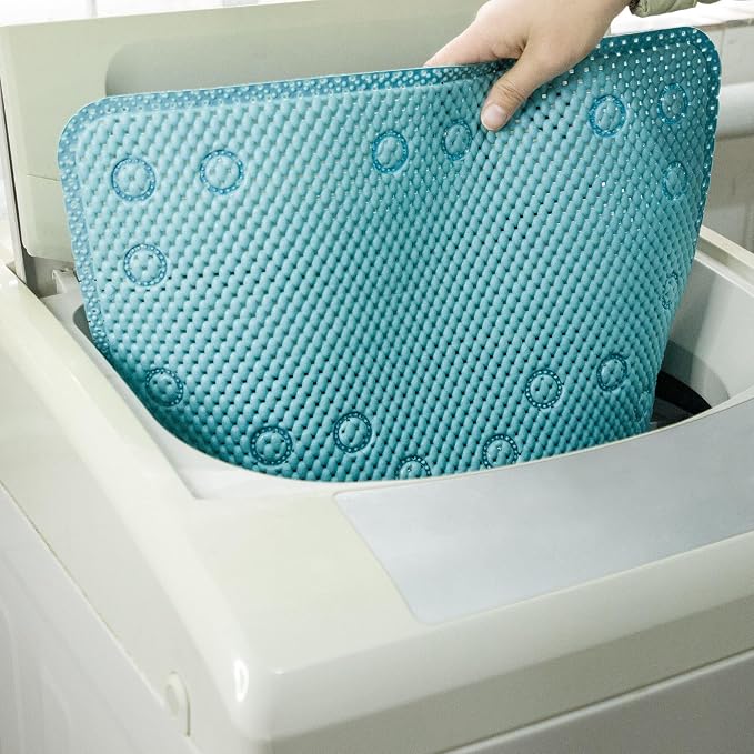 Bathtub Mat Non Slip Blue 36” X 17” Shower Mat Soft Foam Bath Mats - Image 7