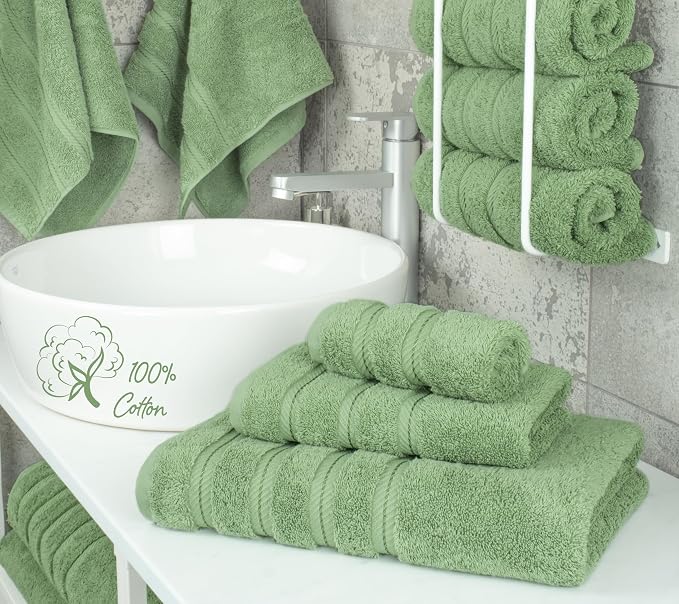 American Soft Linen Premium 3 Piece Towel Set, 1 Bath Towel 1 Hand Towel 1 - Image 3