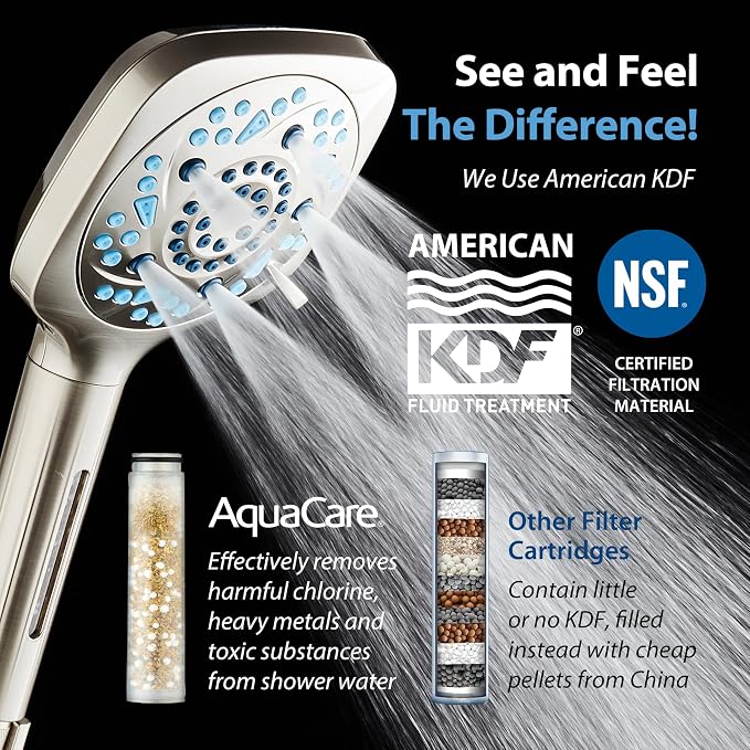 AquaCare High Pressure 10 Spray Mode Filtered Showerhead - Image 2