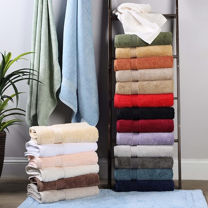 Superior Egyptian Cotton Bath Towel Set, Home Bathroom Towels, Guest Bath - Image 7