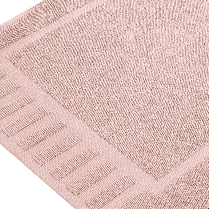 White Classic Luxury Bath Mat Floor Towel Set - Image 3