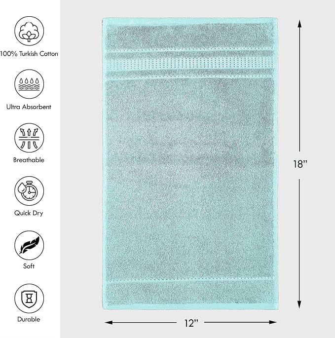 Melissa Linen Fingertip Towels 4 Pack, 100% Turkish Cotton, Small Hand Towels - Image 5