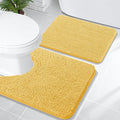 OLANLY Bathroom Rugs Sets 2 Piece, Soft Absorbent Chenille Bath Mats and by OLANLY