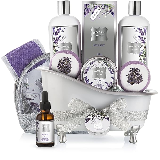 Christmas Gift Baskets for Women Bath Gift Set for Women, Bath and Body Spa Set by LOVERY