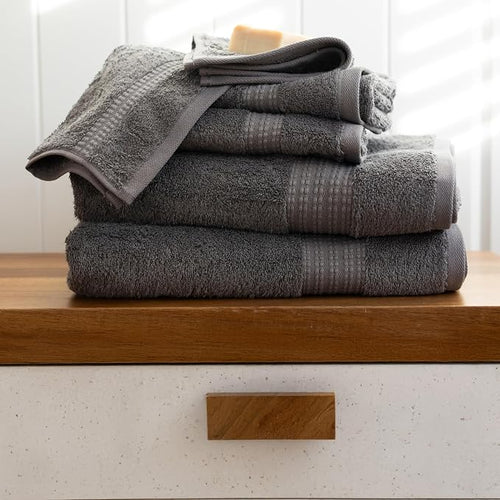 100% Turkish Cotton Towel Set of 6 by VivaMaison