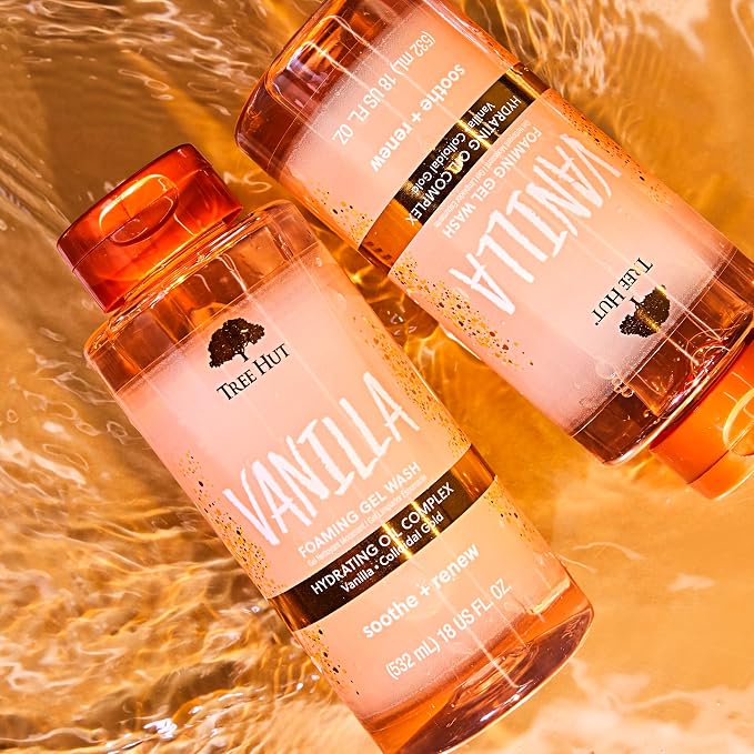 Tree Hut Vanilla Foaming Gel Wash, Moisturizing & Hydrating Body Wash - Image 4