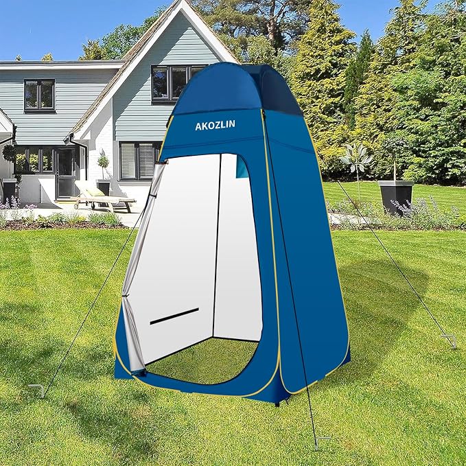 AKOZLIN Portable Pop Up Shower Tent Instant Privacy Dressing Changing Tent - Image 6