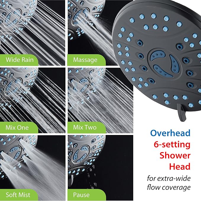 Hotel Spa AquaCare As-Seen-On-TV High Pressure 48-setting Rain & Handheld 3-way - Image 8
