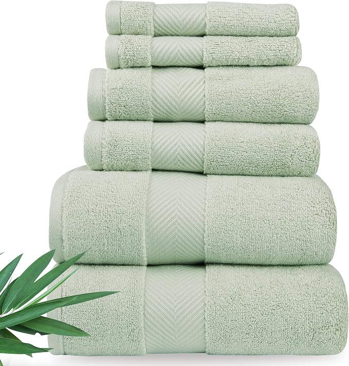 Ultra Soft & Plush Viscose from Bamboo Bath Towels by AlusaHome
