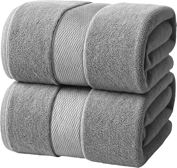 Infinitee Xclusives– Luxury Bath Sheets Towels – 2 Pack 600 GSM– 100% Ring Spun by InfiniteeXclusives