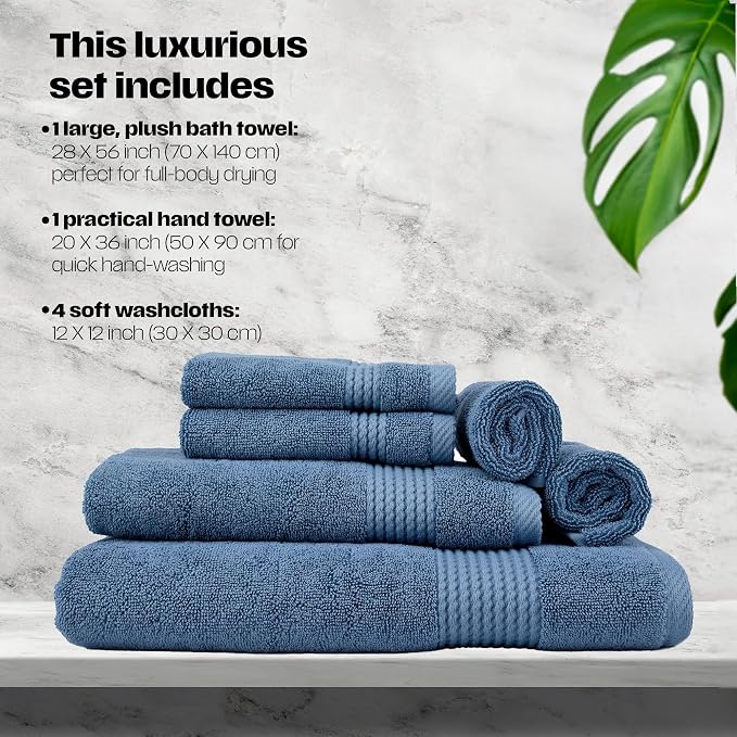 EastNBlue Lara Premium Bath Towel Set 6 Piece - Image 7