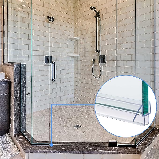 2-Pack ShowerDoor Bottom Seal 3/8" x 39" Polycarbonate Frameless Ultra Clear - Image 8
