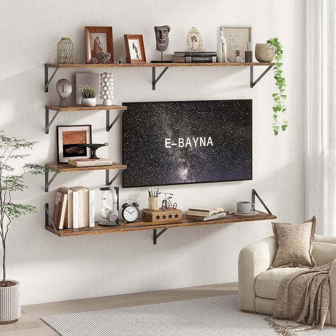 Floating Shelves 48 Inch Long, Wall Shelves 48 x 10, Wide Large Display Storage - Image 7