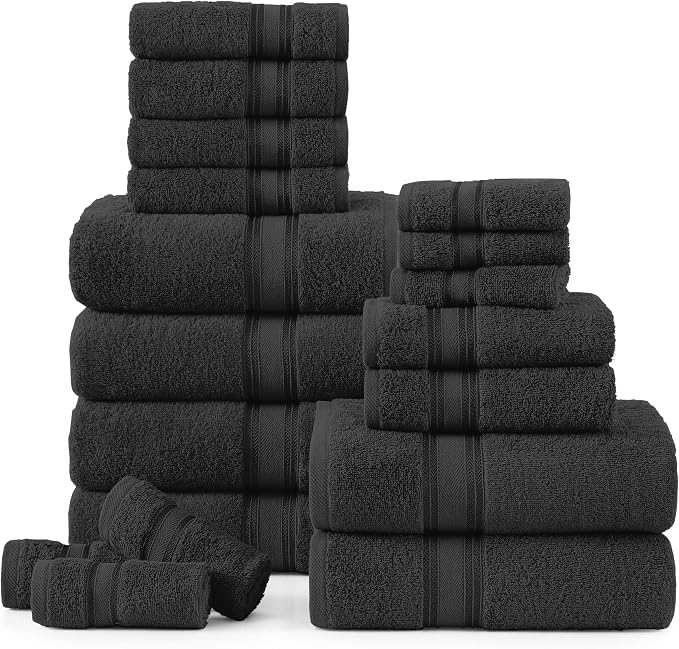 LANE LINEN Luxury Bath Towels Set- 100% Cotton Bathroom Towels, Zero Twist by LaneLinen