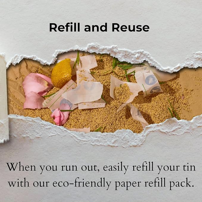 Body Wash Sheets in Tin, Zero Waste, Paraben-Free, Cruelty-Free, TSA-Friendly - Image 8