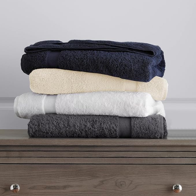 Delara 100% Organic Cotton Towels 650 GSM Plush Feather Touch Quick Dry Bath - Image 5