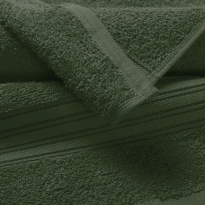 BOUTIQUO Ultra Soft Cotton Washcloths, Contains 12 Piece Face Cloths 12x12 inch - Image 2