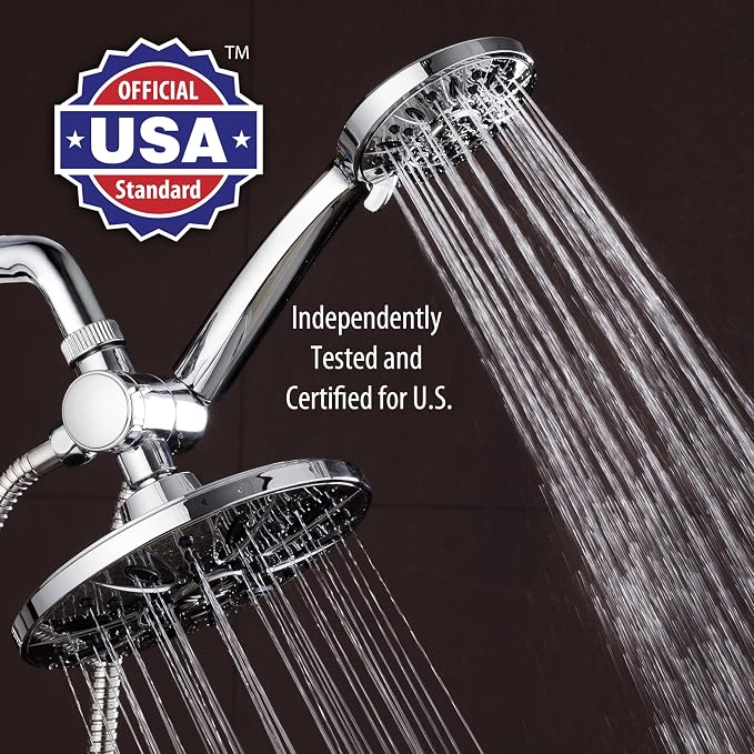 AquaDance 7" Premium High Pressure 3-Way Rainfall Combo Combines The Best of - Image 3