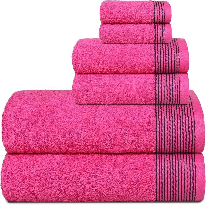 Belizzi Home 100% Cotton Ultra Soft 6 Pack Towel Set, Contains 2 Bath Towels by Unknown