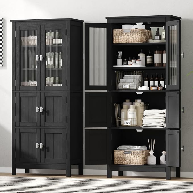 53.1" H Tall Bathroom Storage Cabinet, Bathroom Floor Cabinet - Image 7
