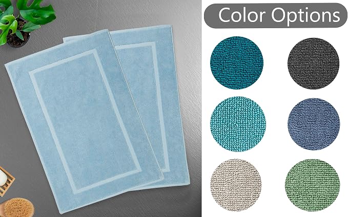 HILLFAIR-900 GSM-100% Ringspun Cotton Floor Towels mat- Hotel-Spa Tub-Shower - Image 6