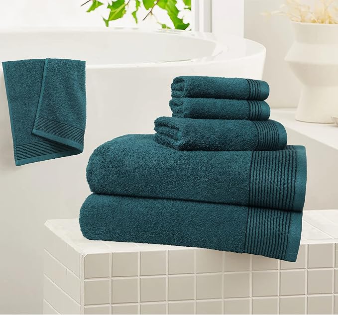 Belizzi Home 100% Cotton Ultra Soft 6 Pack Towel Set, Contains 2 Bath Towels - Image 4