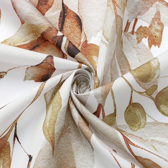 Gibelle Extra Long Shower Curtain 72 x 84, Watercolor Plant Eucalyptus Leaves - Image 5