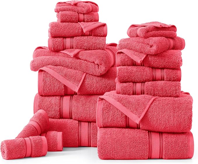 LANE LINEN Towels for Bathroom – 18 Pack, 100% Cotton, Zero Twist, 6 Bath - Image 2