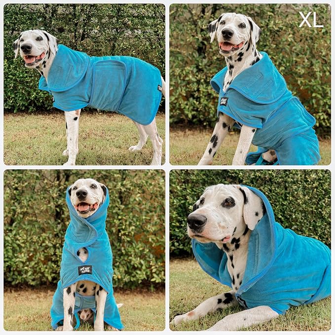 Tuff Pupper Fast Drying Dog Bath Robe | 800 GSM Plush Dog Towel - Image 3