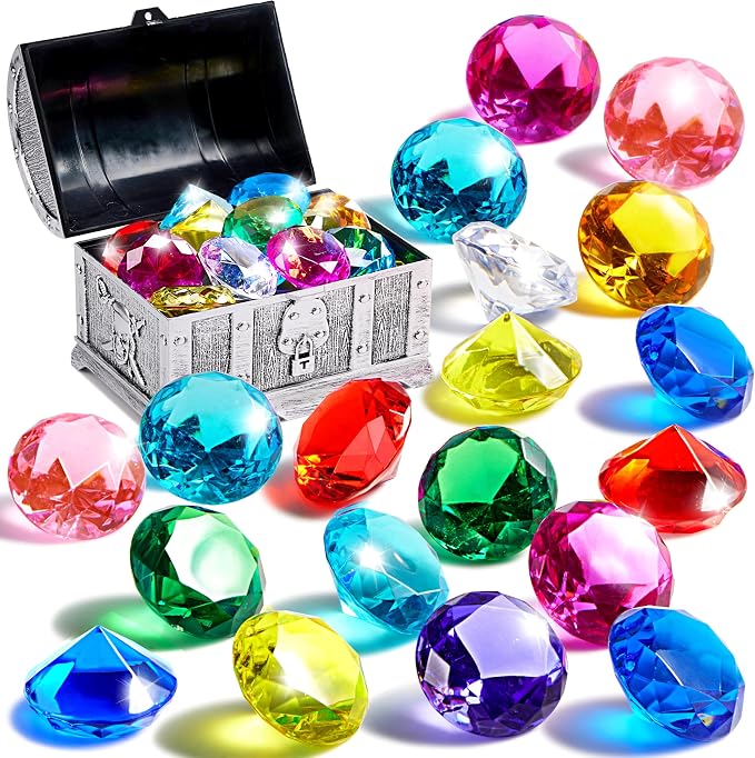 Sloosh Diving Gems Pool Toys, 16 Big Colorful Diamond by Sloosh