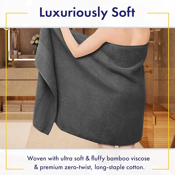 Ultra Soft & Plush Viscose from Bamboo Bath Towels - Image 2