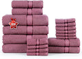 Ample Decor 100% Cotton 18 Pcs Bathroom Towel Set, Luxury Bath Towels by AmpleDecor