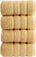 HALLEY Turkish 4 Pack Premium Hand Towels 650 GSM Highly Absorbent Super Soft by HALLEY-TurkishCottonTowels