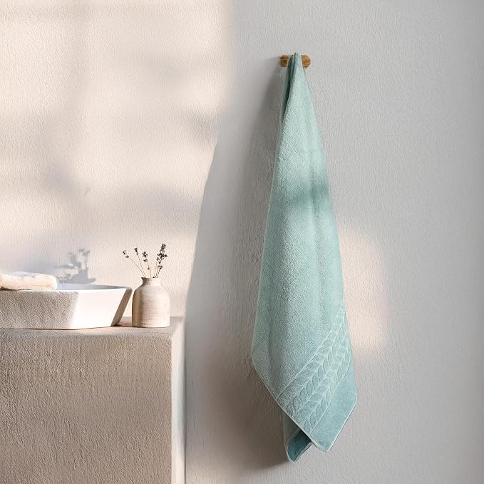 BAGNO MILANO Organic Turkish Cotton Bath Towels, Luxury Jacquard Collection - Image 9