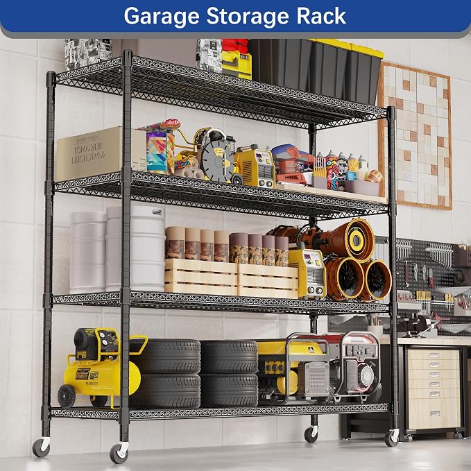 REGILLER 4-Wire Shelf Adjustable Heavy Duty Storage Shelves, Metal Organizer - Image 4