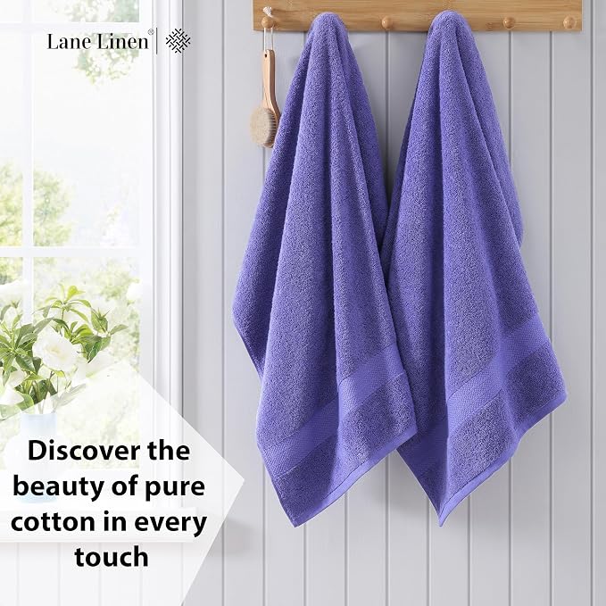 LANE LINEN 100% Pure Cotton Pack of 2 Bath Sheets - Image 3