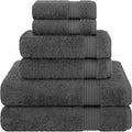 Cotton Paradise 6 Piece Towel Set 100% Cotton Soft Absorbent Turkish Towels by UNITEDHOMETEXTILE