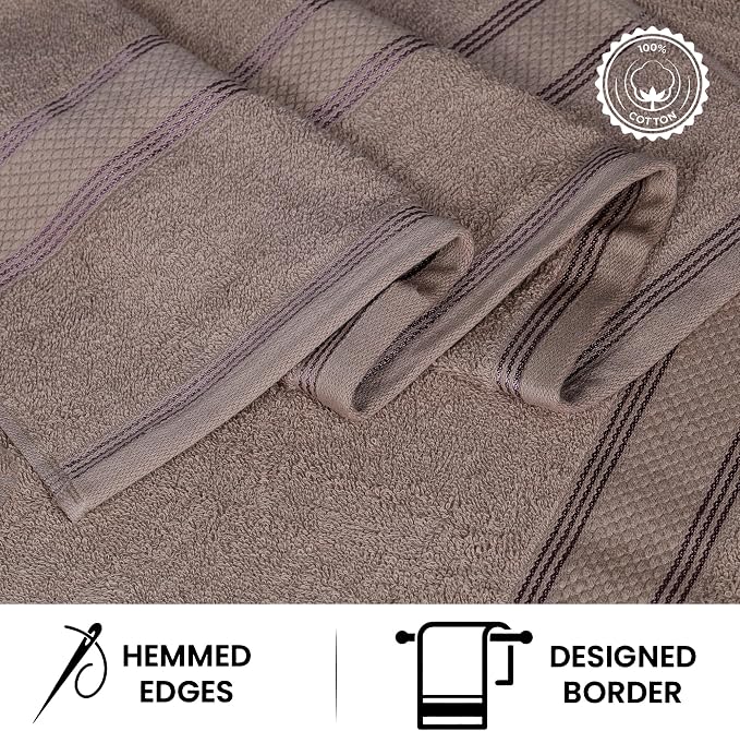 Casa Lino Brown Bath Towels Set of 4 - Image 5