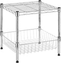 Whitmor 2 Tier Metal Storage Shelves, Heavy Duty Shelf by Whitmor