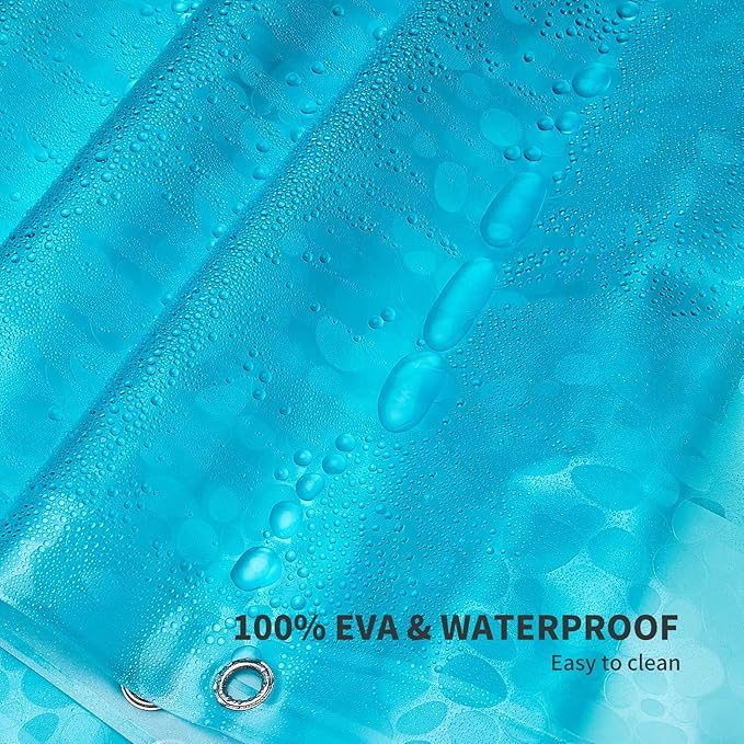 Bostofy Shower Curtain Liner Heavy Duty EVA, Waterproof Shower Liner - Image 3