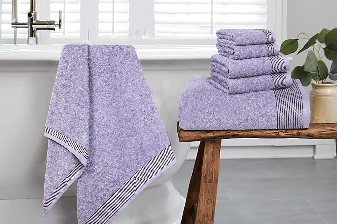 Belizzi Home 100% Cotton Ultra Soft 6 Pack Towel Set, Contains 2 Bath Towels - Image 5