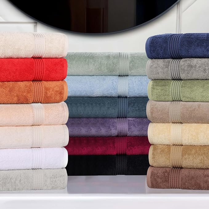 Superior Egyptian Cotton 9-Piece Towel Set, Guest Bath Decor Essentials - Image 9