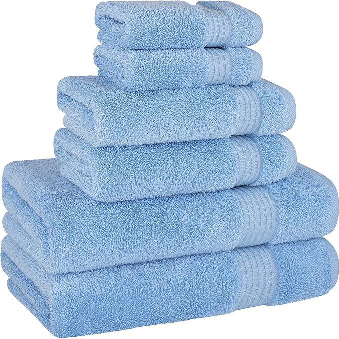 Cotton Paradise 6 Piece Towel Set 100% Cotton Soft Absorbent Turkish Towels - Image 6