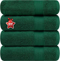 Ample Decor Hand Towels Set of 4 600 GSM 100% Cotton Soft Absorbent Thick by AmpleDecor