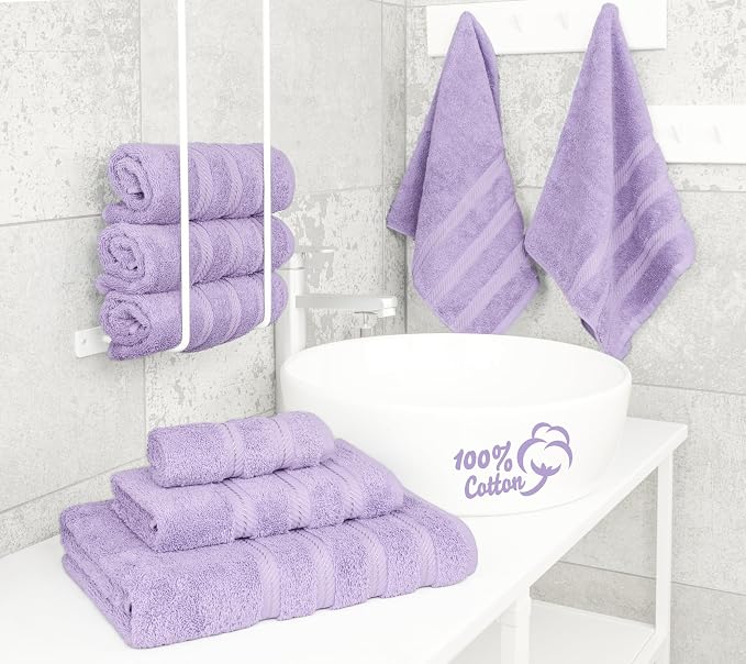 American Soft Linen Luxury 6 Piece Towel Set, 2 Bath Towels 2 Hand Towel 2 - Image 3