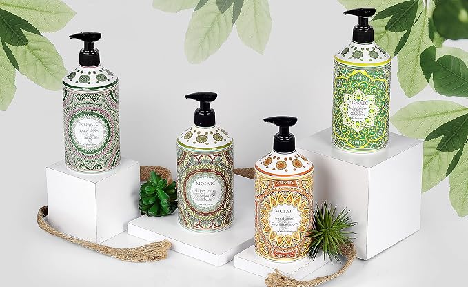 Mosaic Liquid Hand Soap / Wash Gift Set, Ideal Bathroom Kitchen Hand Soap Set - Image 9