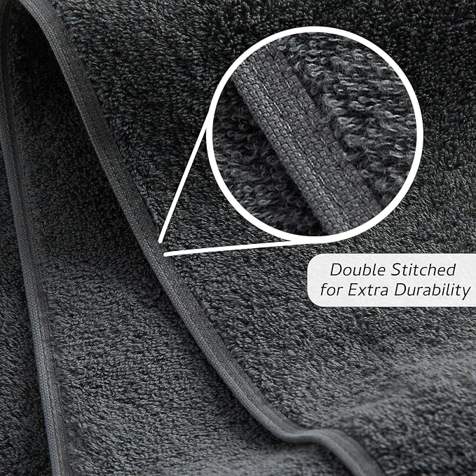 Premium 6 Piece Towel Set, 2 Bath Towel, 2 Hand Towels, 2 Washcloths, 100% - Image 4
